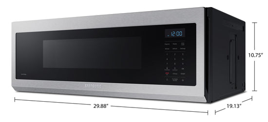 Samsung 1.1 Cu. Ft. Low Profile Over-the-Range Microwave with 400 CFM, Stainless Steel - ME11A7510DS/AC