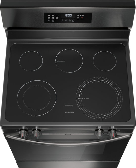 Frigidaire 30 Inch Electric Range with Air Fry, Black Stainless Steel - FCRE308CAD