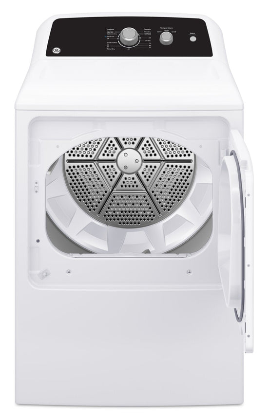 GE 6.2 Cu. Ft. Electric Dryer, White - GTX34EBMRWS
