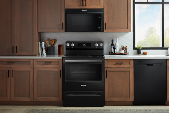 Maytag 30 Inch 5.3 Cu. Ft. Electric Range with No Preheat Air Fry, Black - YMFES6030RB