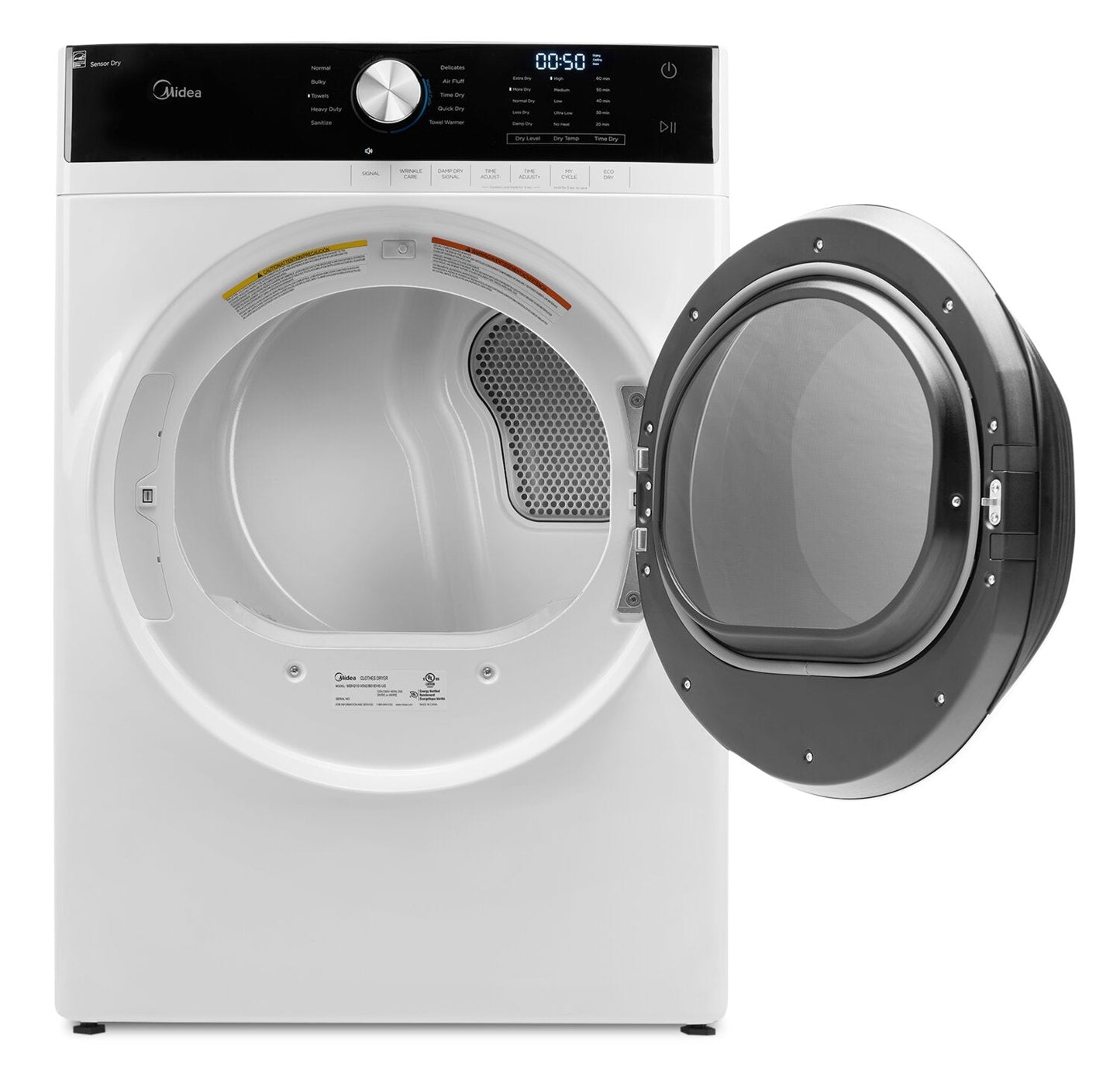 Midea 8 Cu. Ft. Electric Dryer, Stackable - MLE52N4AWW