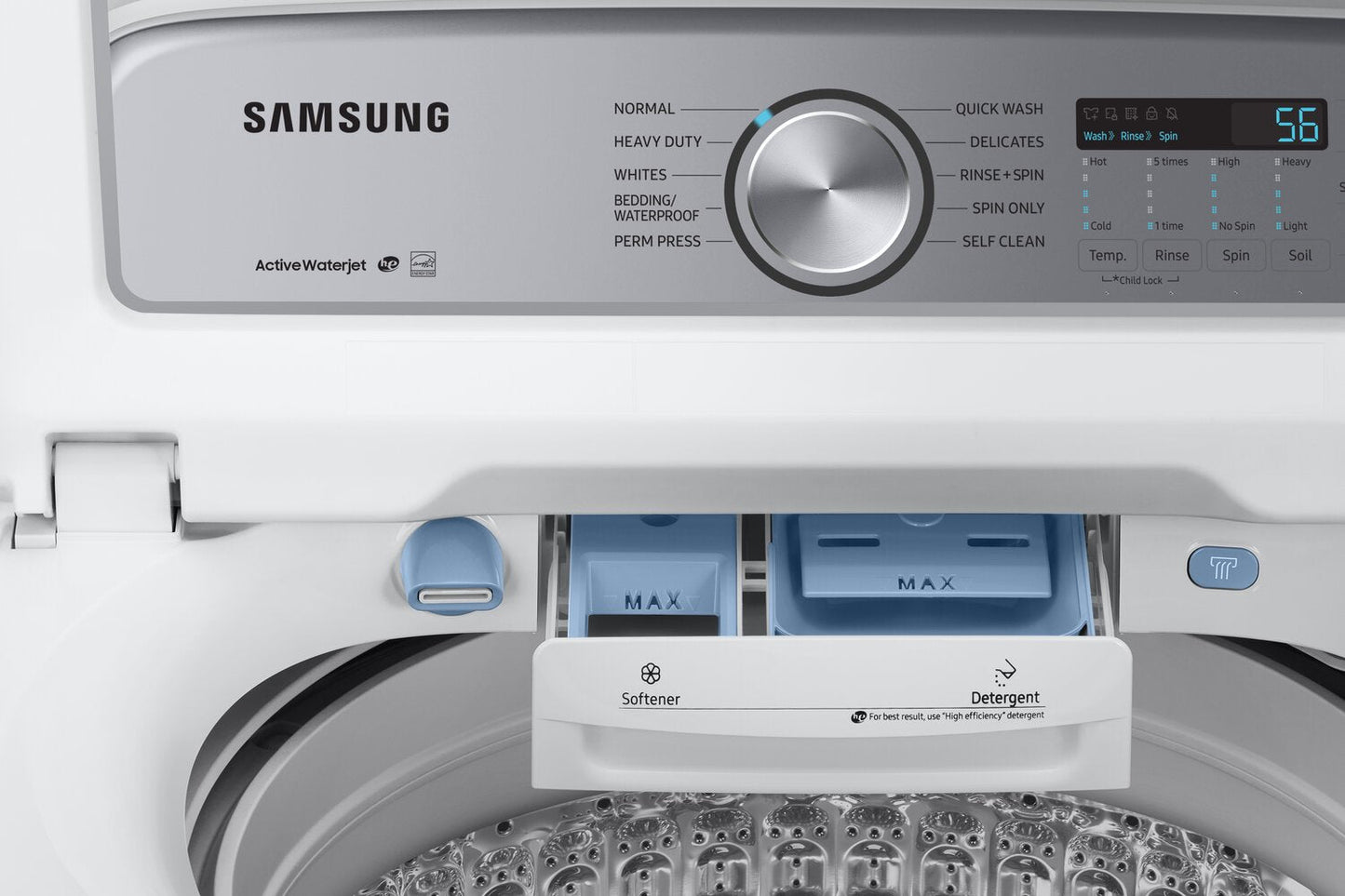 SAMSUNG 5.8 CU. FT. TOP-LOAD HIGH-EFFICIENCY WASHER - WA50R5200AW/US