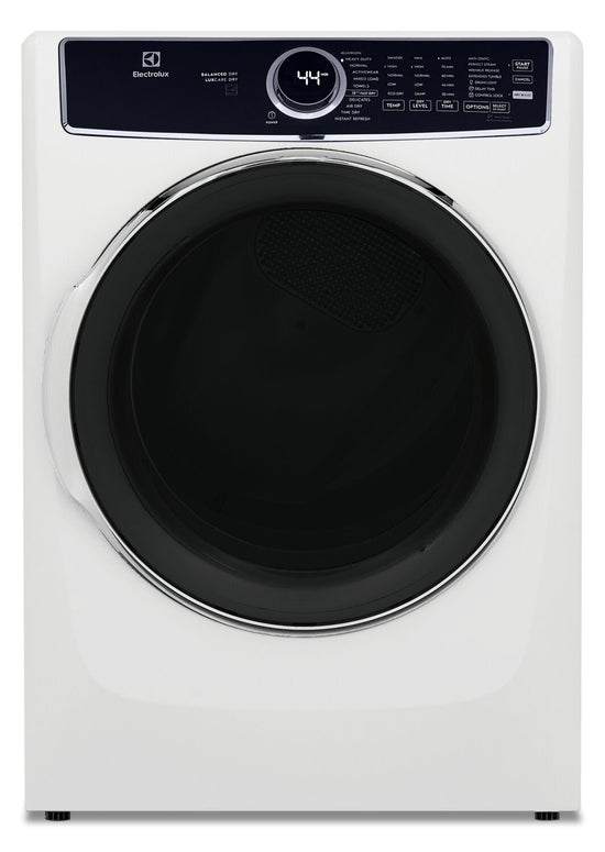 Electrolux 8.0 cu. ft. Electric Steam Dryer, White - ELFE763CAW
