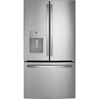 GE 20.6 cu. ft. Counter-Depth French Door Refrigerator, Stainless Steel - GYE21JYMFS