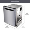 Kenmore 24 Inch Built-In Top Control Dishwasher, Stainless Steel - KKDW2RPH-49SS