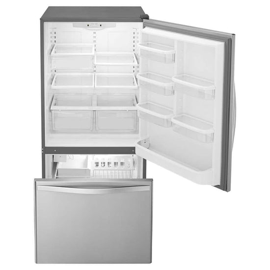 Whirlpool 22 cu. ft. Bottom Freezer Refrigerator, Stainless Steel - WRB322DMBM