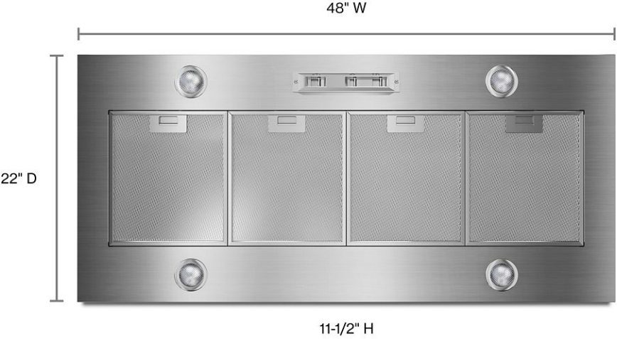 JENNAIR 48 INCH RANGE HOOD LINER - UVL6048JSS