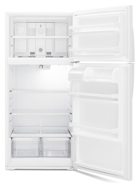 Whirlpool 28 Inch Top-Freezer Refrigerator, 14.3 Cu. Ft., White - WRT134TFDW