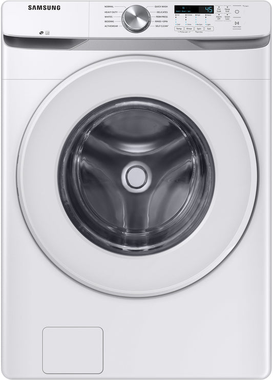 SAMSUNG 27 IN. 5.2 CU. FT. WHITE FRONT LOAD WASHER WITH VIBRATION REDUCTION TECHNOLOGY - WF45T6000AW