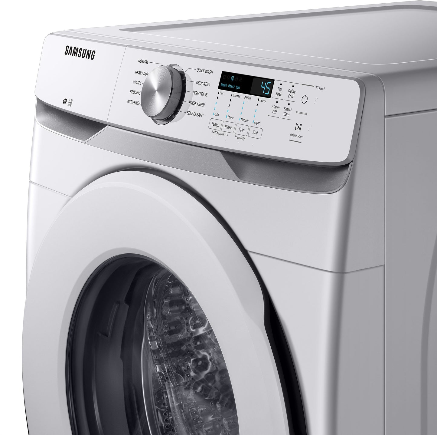 SAMSUNG 27 IN. 5.2 CU. FT. WHITE FRONT LOAD WASHER WITH VIBRATION REDUCTION TECHNOLOGY - WF45T6000AW