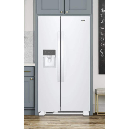 Whirlpool 33 Inch 21 Cu. Ft. Side-by-Side Refrigerator, White - WRS331SDHW