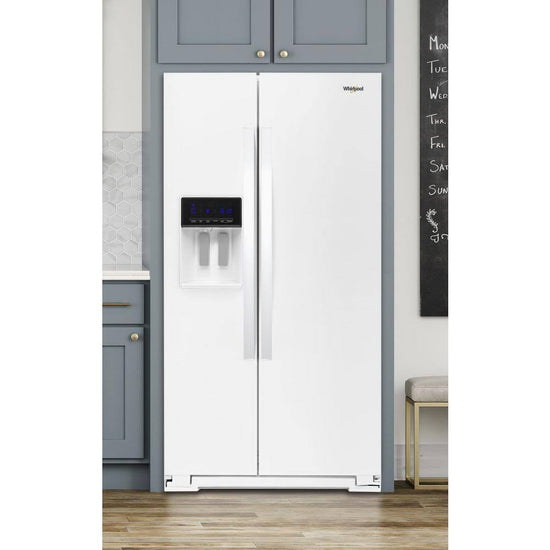 Whirlpool 36 Inch Side-by-Side Refrigerator, 28 cu. ft., White - WRS588FIHW