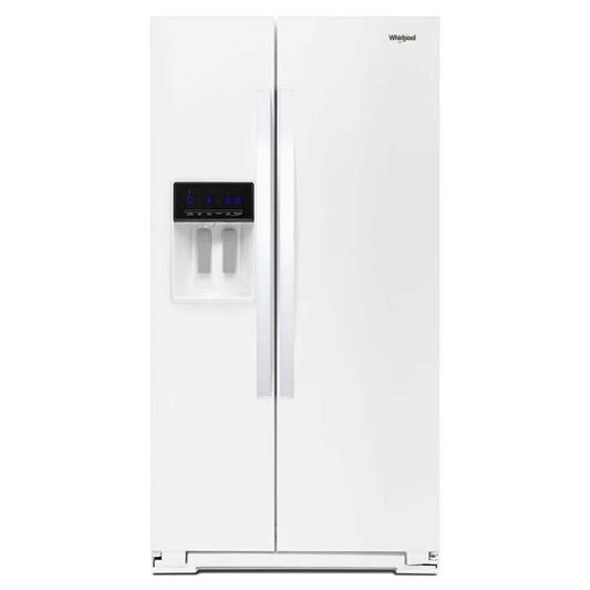 Whirlpool 36 Inch Side-by-Side Refrigerator, 28 cu. ft., White - WRS588FIHW