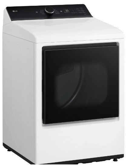 LG 27 Inch Top Load Electric Dryer with 7.3 cu ft Capacity, EasyLoad™ Door, AI Sensor Dry™, Smart Pairing™, FlowSense® - DLE8400WE