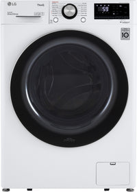 LG 24 Inch Compact Front Load Washer with 2.6 cu. ft. Capacity, White - WM1455HWA