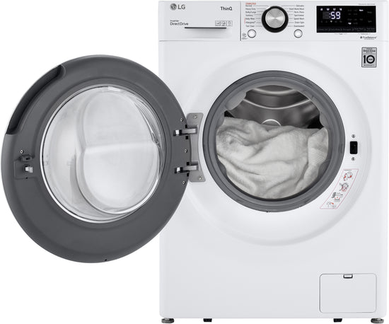 LG 24 Inch Compact Front Load Washer with 2.4 cu. ft. Capacity - WM1455HWA