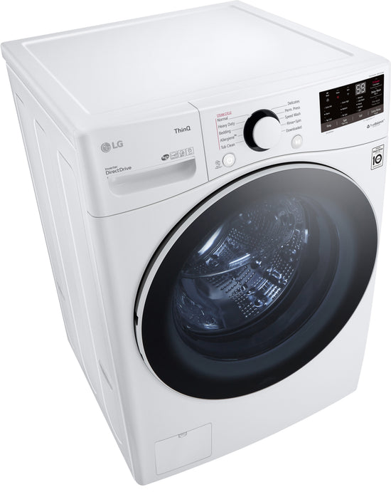 LG 27 Inch Front Load Smart Washer with 4.5 cu. ft. Capacity, White - WM3600HWA