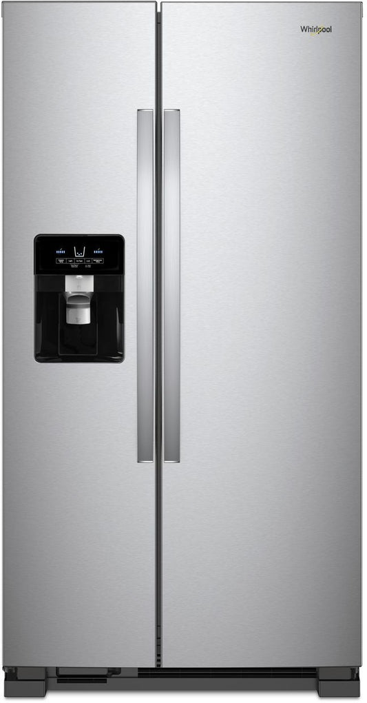 WHIRLPOOL 36 INCH FREESTANDING SIDE BY SIDE REFRIGERATOR WITH EXTERNAL ICE/WATER DISPENSER - WRS325SDHZ